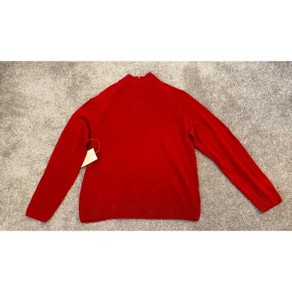 Red Studio Works Red Top Pullover Womens Turtleneck Sweater Medium - Picture 2 of 8
